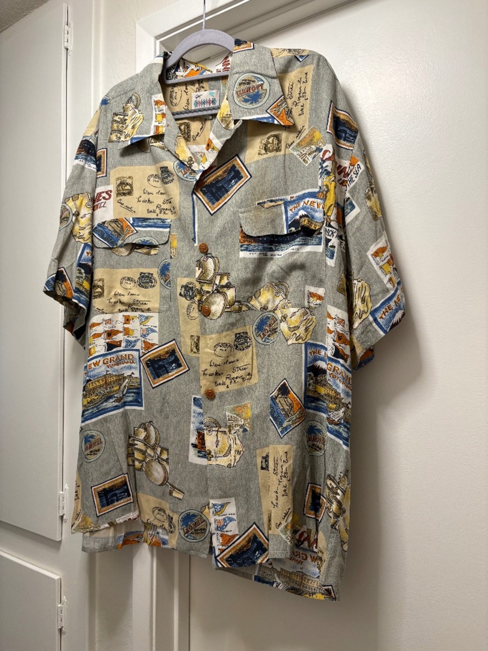 Vintage Reyn Spooner postcard print shirt - size XL